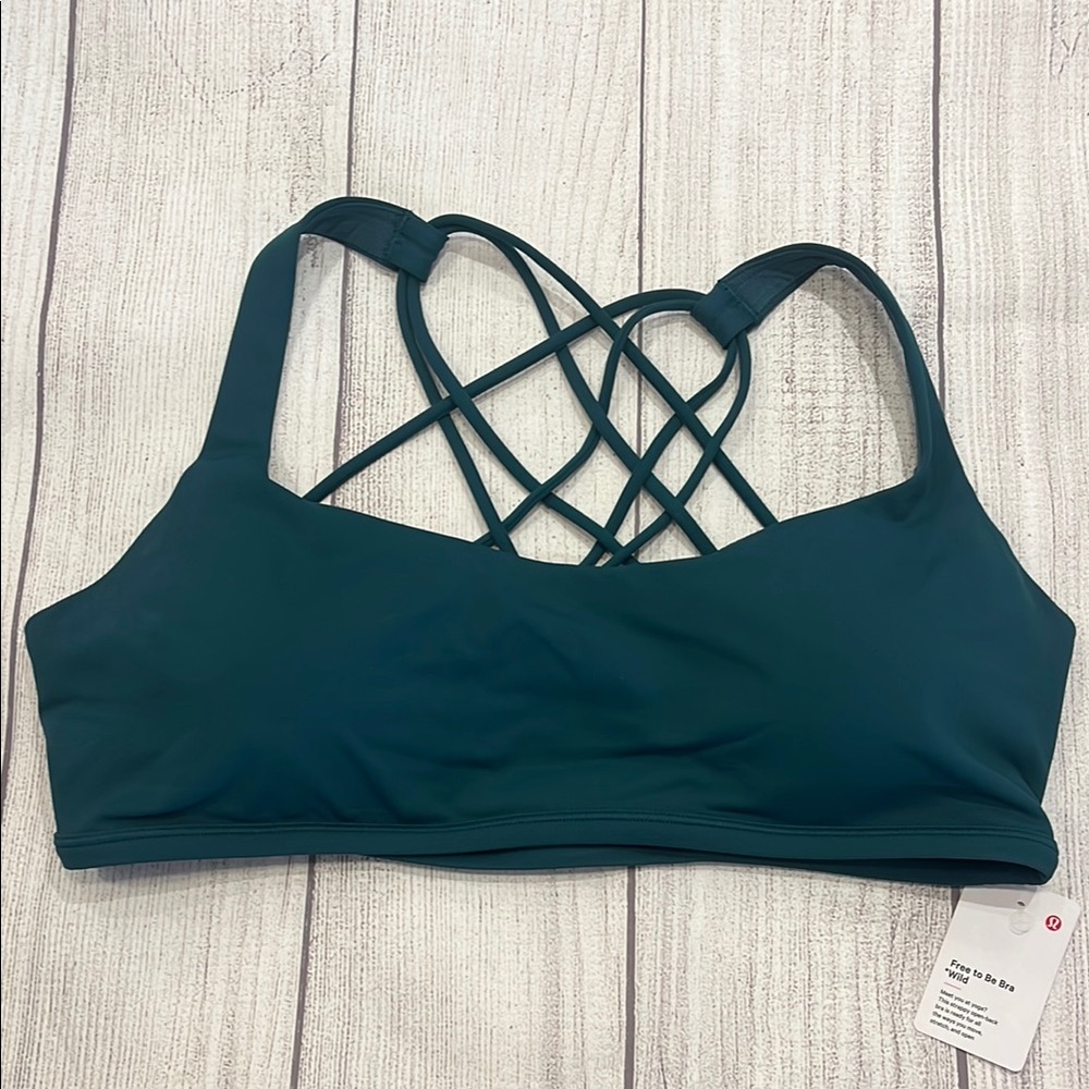 NWT Lululemon Free to Be Bra Wild *Light Support, A/B Cup - Storm Teal | Size 12